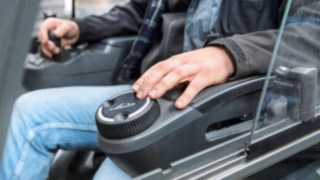 Das Minirad der Linde Steer Control von Linde Material Handling. Das Minirad der Linde Steer Control von Linde Material Handling.