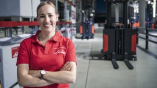 Anna Keilbach bei der World of Material Handling 2022. Anna Keilbach bei der World of Material Handling 2022.