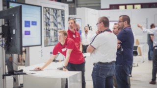 Das Control Center ist der digitale Knotenpunkt des Warehouses auf der WoMH 2022.