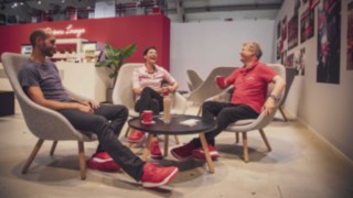 Kimsy auf einen Kaffee mit Andreas Reuter, COO von ifesca, und Linde Brand Manager Stefan Prokosch